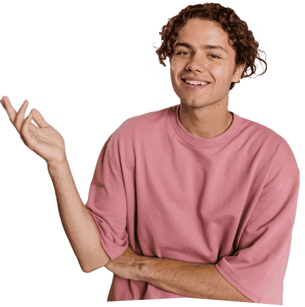 Professional friend smiling and waving, ready to be hired on HireYourFriend